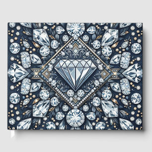 Livro De Visitas Denim & Diamonds Brilho Glamour