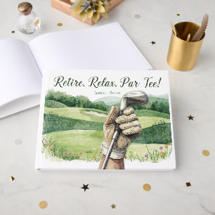 Livro De Visitas Descanso de Golf Par tee para aposentadoria de Gol