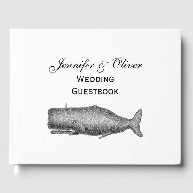 Livro De Visitas Desenho de baleia do século XIX (Frente)