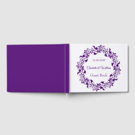 Livro De Visitas Desenho de casamento floral elegante