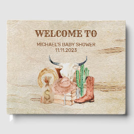 Livro De Visitas Desert Little Cowboy Baby Shower Western
