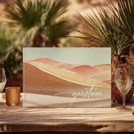 Livro De Visitas Desert Vibes Landscape Cactus Motif Wedding ID1019