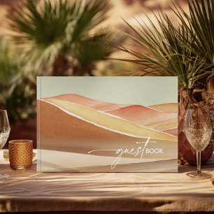 Livro De Visitas Desert Vibes Landscape Cactus Motif Wedding ID1019