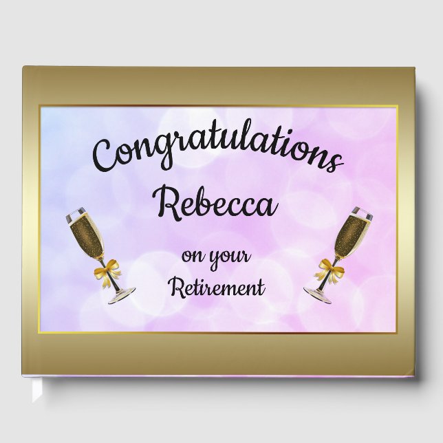 Livro De Visitas Design de aposentadoria personalizada (Frente)