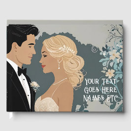 Livro De Visitas Design de Convite para Casamento Elegante e Eterno