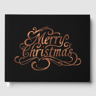 Livro De Visitas Design de guião de Natal Feliz