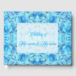 Livro De Visitas Design de rosa de pulmão em turquesa