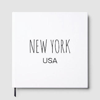 Livro De Visitas Design de Tipografia Minimalista Nova York EUA