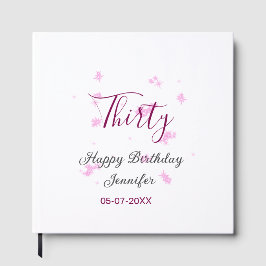 Livro De Visitas Dia 3 anos das estrelas cinzentas cor-de-rosa 30