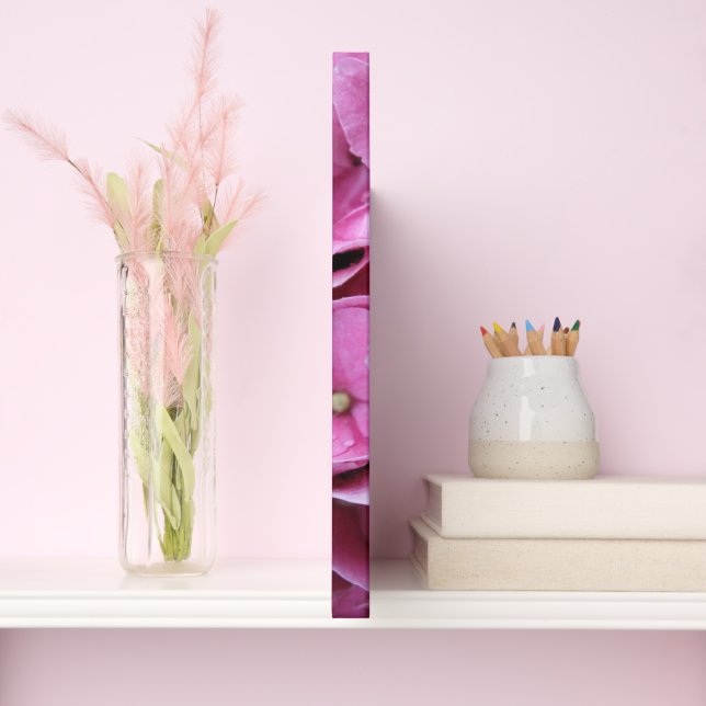 Livro De Visitas Diário - Flores Rosa Hipodrangea - (Coluna)