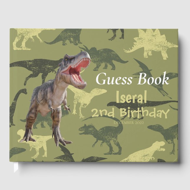 Livro De Visitas Dinossauros T Rex Jurassic World (Frente)