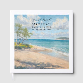 Livro de Visitas do Bebê na Praia Lembrança do Chá