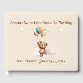 Livro De Visitas Doce Pequeno no Caminho do Chá de fraldas Neutro