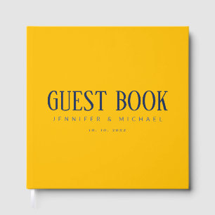 Livro De Visitas Dourado Colorido Moderno Elegante