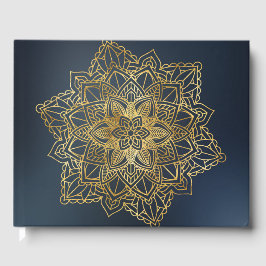 Livro De Visitas Dourado Mandala