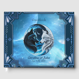 Livro De Visitas Duas cabeças majestosas de lobo