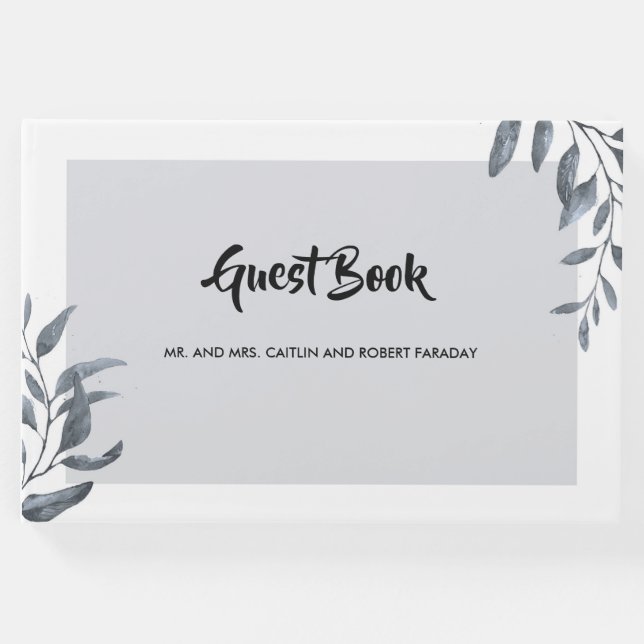 Livro De Visitas Dusty Blue Eucalyptus (Frente)