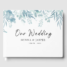 Dusty Blue Greenery Wild Meadow Wedding
