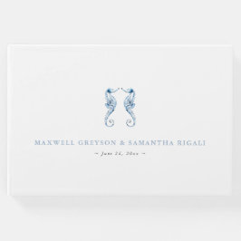 Livro De Visitas Dusty Blue Ocean Weding Guest Book