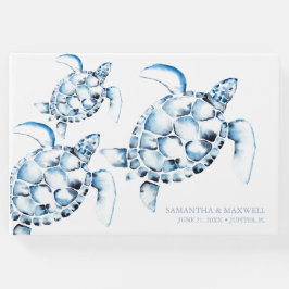 Livro De Visitas Dusty Blue Ocean Weding Guest Book