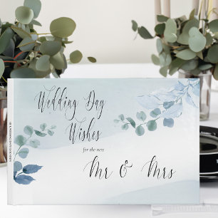 Livro De Visitas Dusty Eucalyptus Elegant Wedding Day Wish