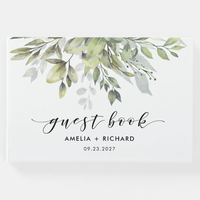 Livro De Visitas Dusty Green Eucalytus (Frente)