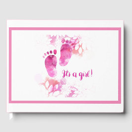 Livro De Visitas É um chá de fraldas de menina