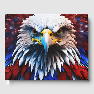 Livro De Visitas Eagles Fractal Patriótico