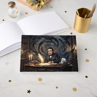 Livro De Visitas Edgar A. Poe Compondo O Corvo Em Sonhos Góticos
