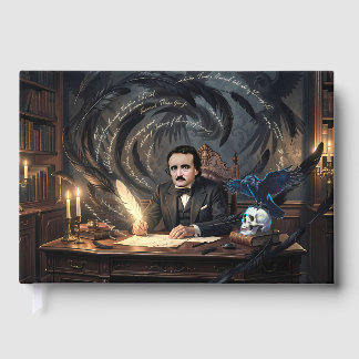 Livro De Visitas Edgar A. Poe Compondo O Corvo Em Sonhos Góticos