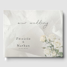 Livro De Visitas Editable Blush Rose Botanical Wedding