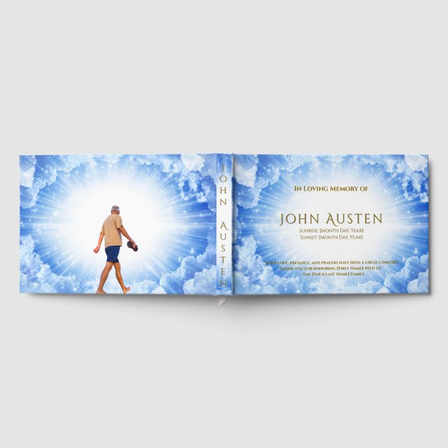 Livro De Visitas Editable Funeral Guest Book (Completo)