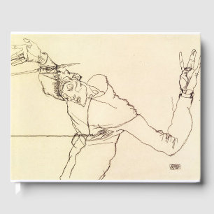 Livro De Visitas Egon Schiele - Autorretrato Como Rua Sebastian