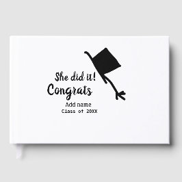 Livro De Visitas Ela fez isso, parabéns, graduação.