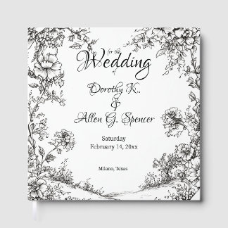 Livro De Visitas Elaborado Floral Rústico