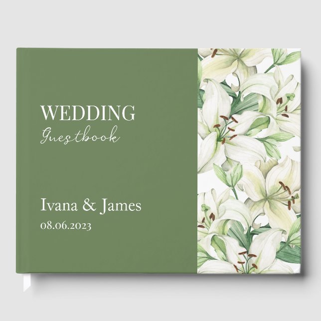 Livro De Visitas Elegância em Flor LILY (Frente)