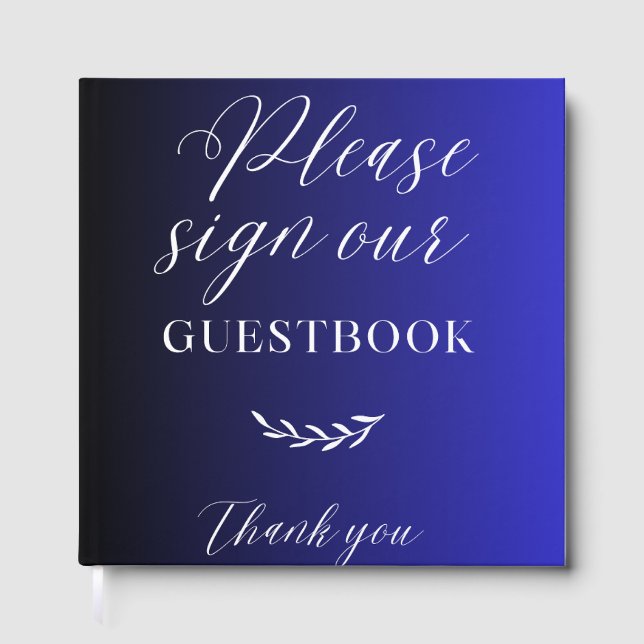 Livro De Visitas Elegant Custom Guest Book (Frente)
