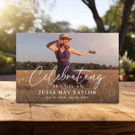 Livro De Visitas Elegant Script Photo Celebrating the Life of 