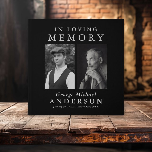 Livro De Visitas Elegante 2 Foto Tributo 'Em Memória de um Amor' (Criador carregado)