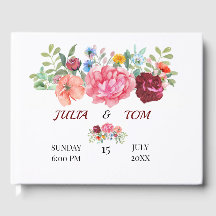 Elegante Burgundy e Rosy Floral