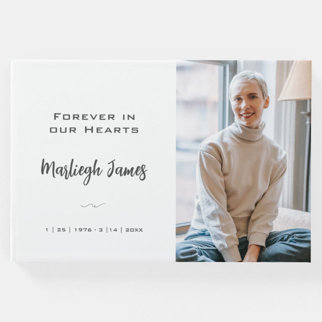 Livro De Visitas Elegante Clássico Memorial Fotografia Guest Book (Frente)