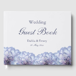 Livro De Visitas Elegante Dahlias Lilac, Cinza de casamento