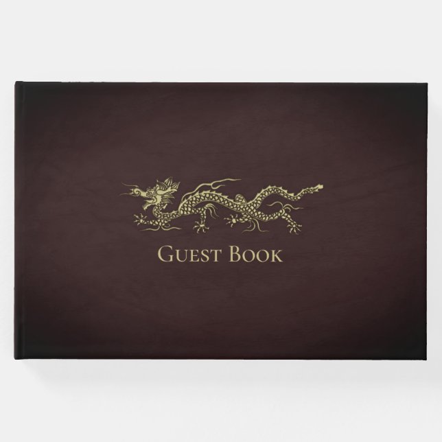 Livro De Visitas Elegante Dragon (Frente)