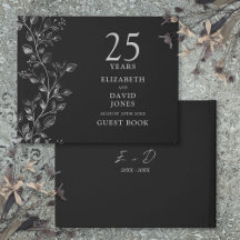 Elegante Floral Prata Bodas de Prata 25 Anos de Ca