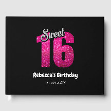 Elegante Glitter Sparkle Sweet 16 Aniversário