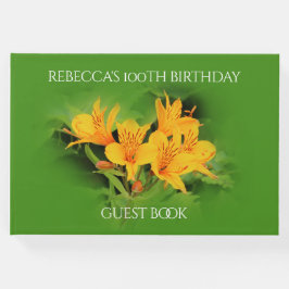 Livro De Visitas Elegante Lily do 100º aniversário dos Incas