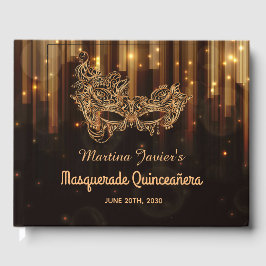 Livro De Visitas Elegante Mascarada Quinceañera 15 Birthday