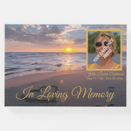Livro De Visitas Elegante No Loving Memory Beach Sunset Ocean Photo