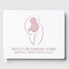 Livro De Visitas Elegante Ouro Rosa Negócio de Doula Cliente
