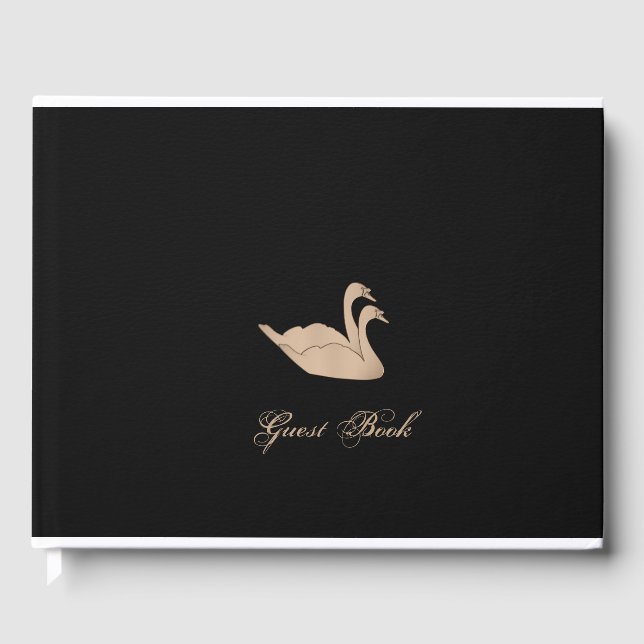 Livro De Visitas Elegante Swan (Frente)